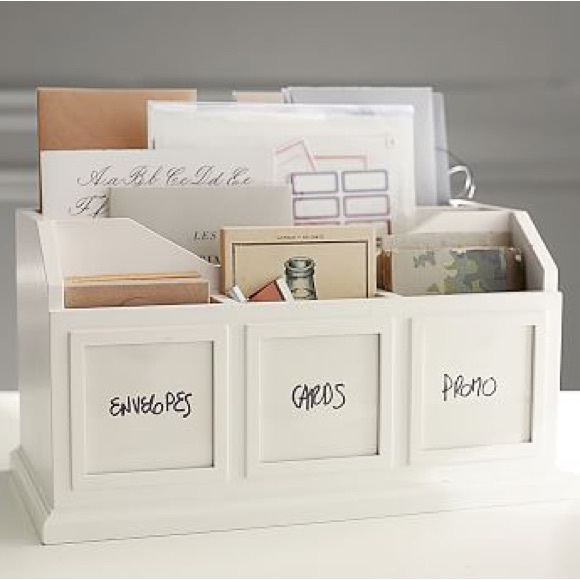 Pottery Barn Office Pottery Barn Bedford Photo Caddy Antique White